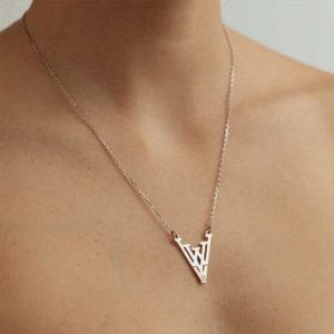 18k White and Rose Gold Necklace
