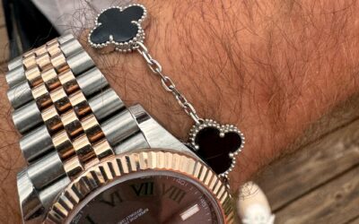 Bracelet in Onyx and White Gold.