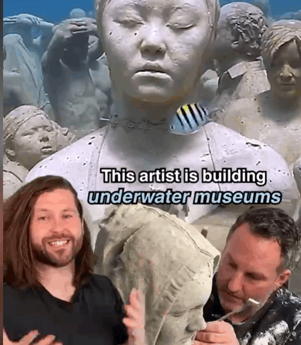 These underwater museum are helping save coral reefs.